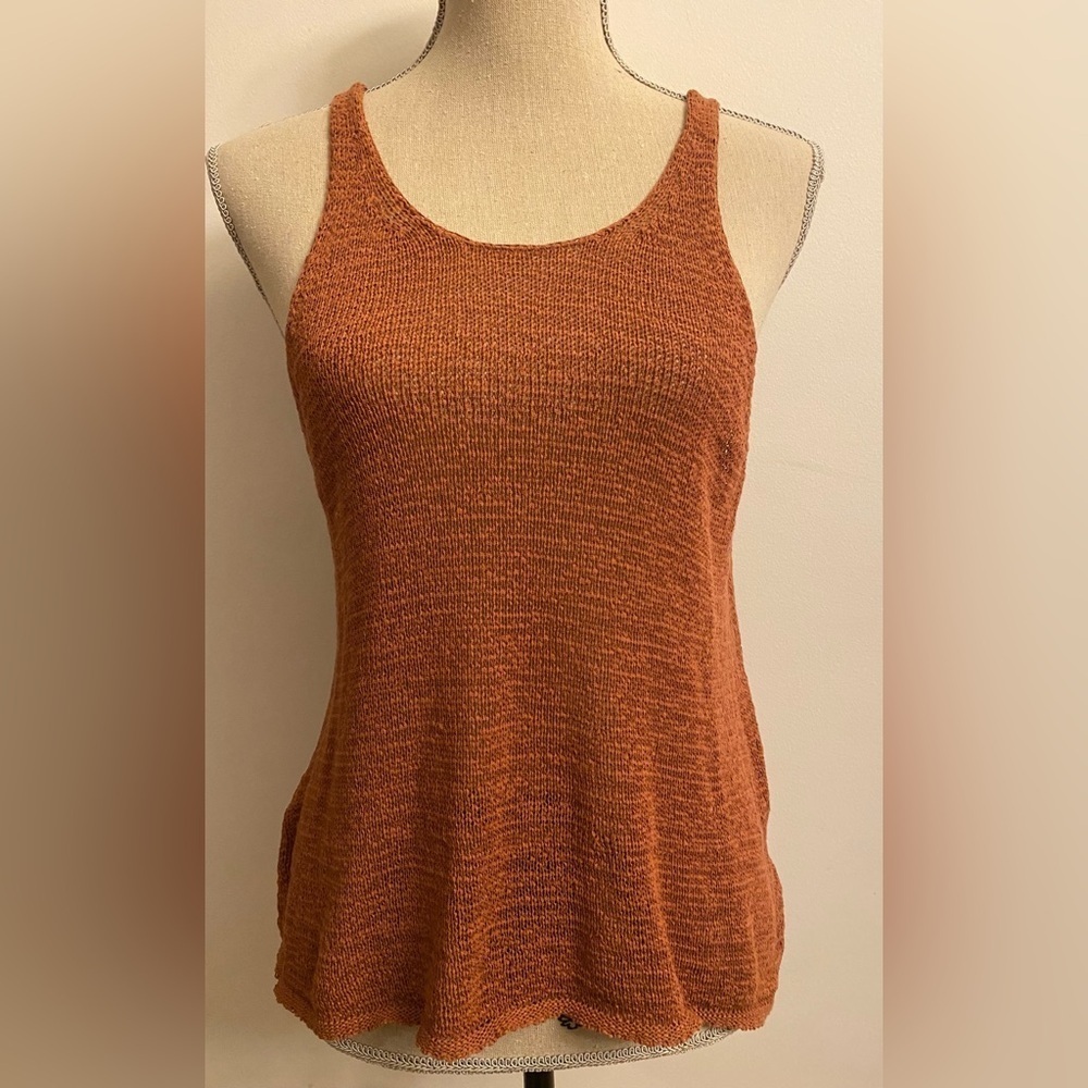 Babaton MEDIUM Knit Tank Top Rust - Picture 6 of 9